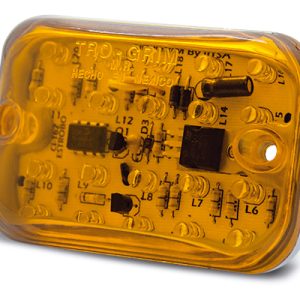 PLAFÓN LAT CROMADO 20 LEDS C/FUN CRTS Y EST AMBAR