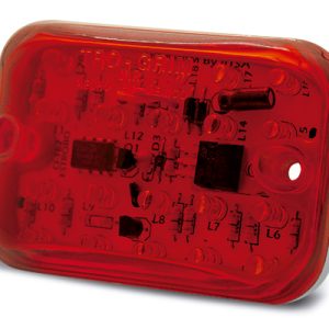 PLAFÓN LAT.CROM.20LEDS ROJO C/FUN.CUARTO Y ESTROBO